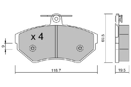 Комплект тормозных колодок AISIN BPVW-1013